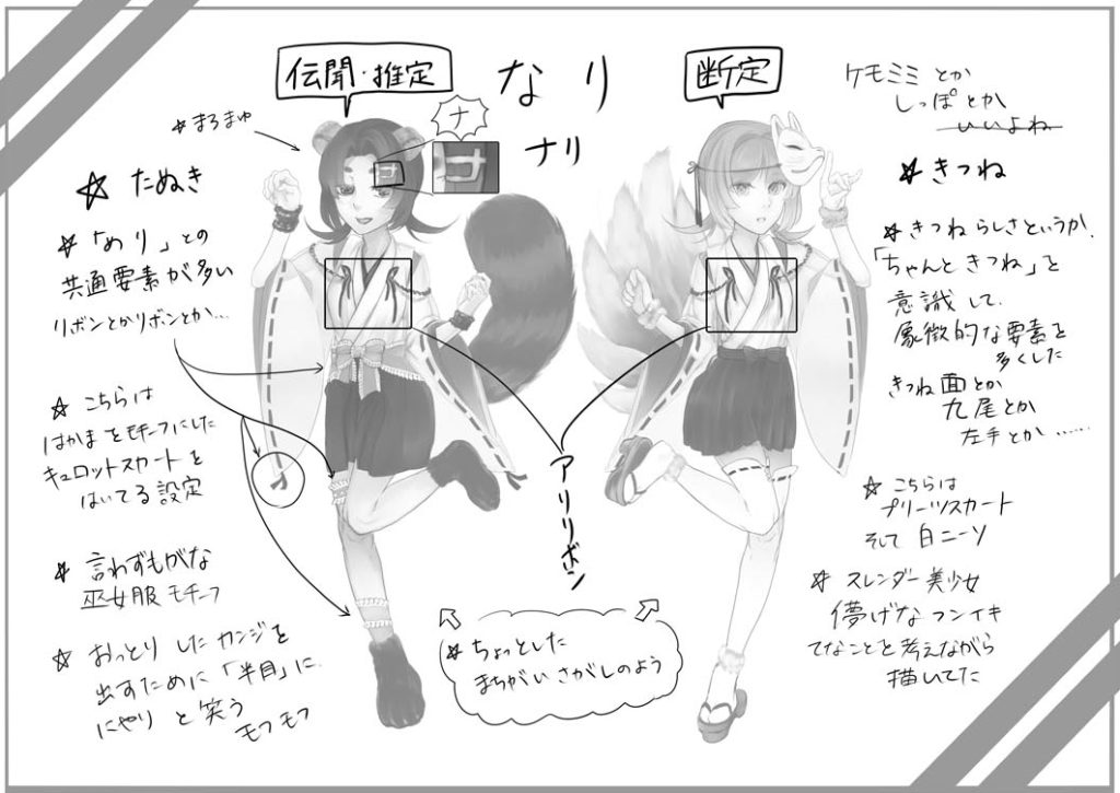 キャラクターデザイン／助動詞_伝聞なり・断定なり