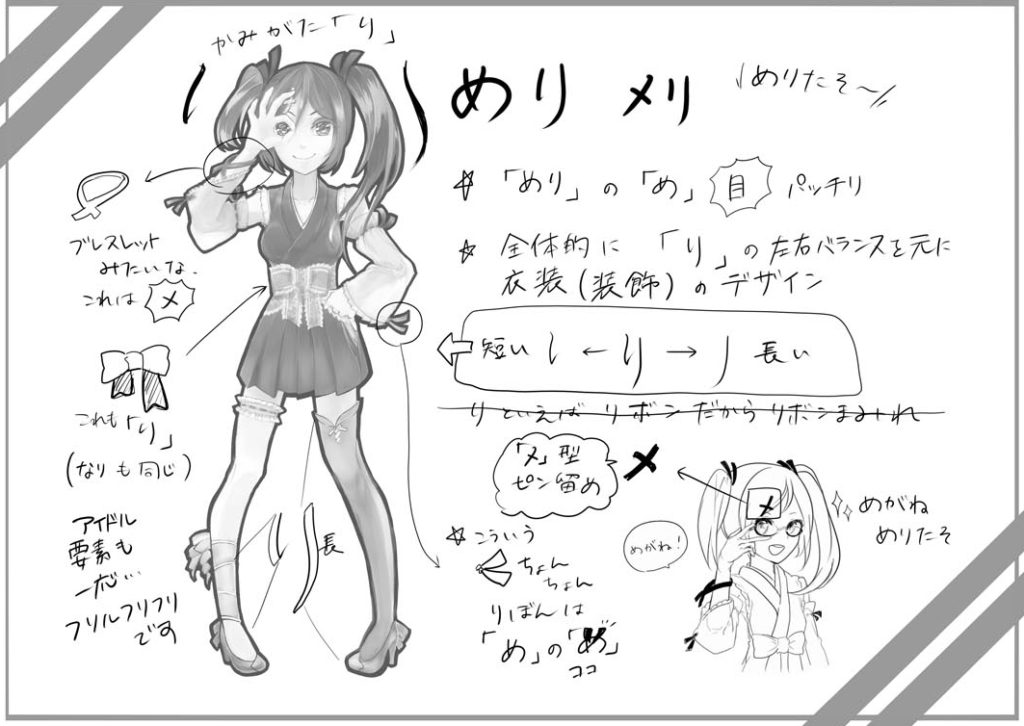 キャラクターデザイン／助動詞_めり